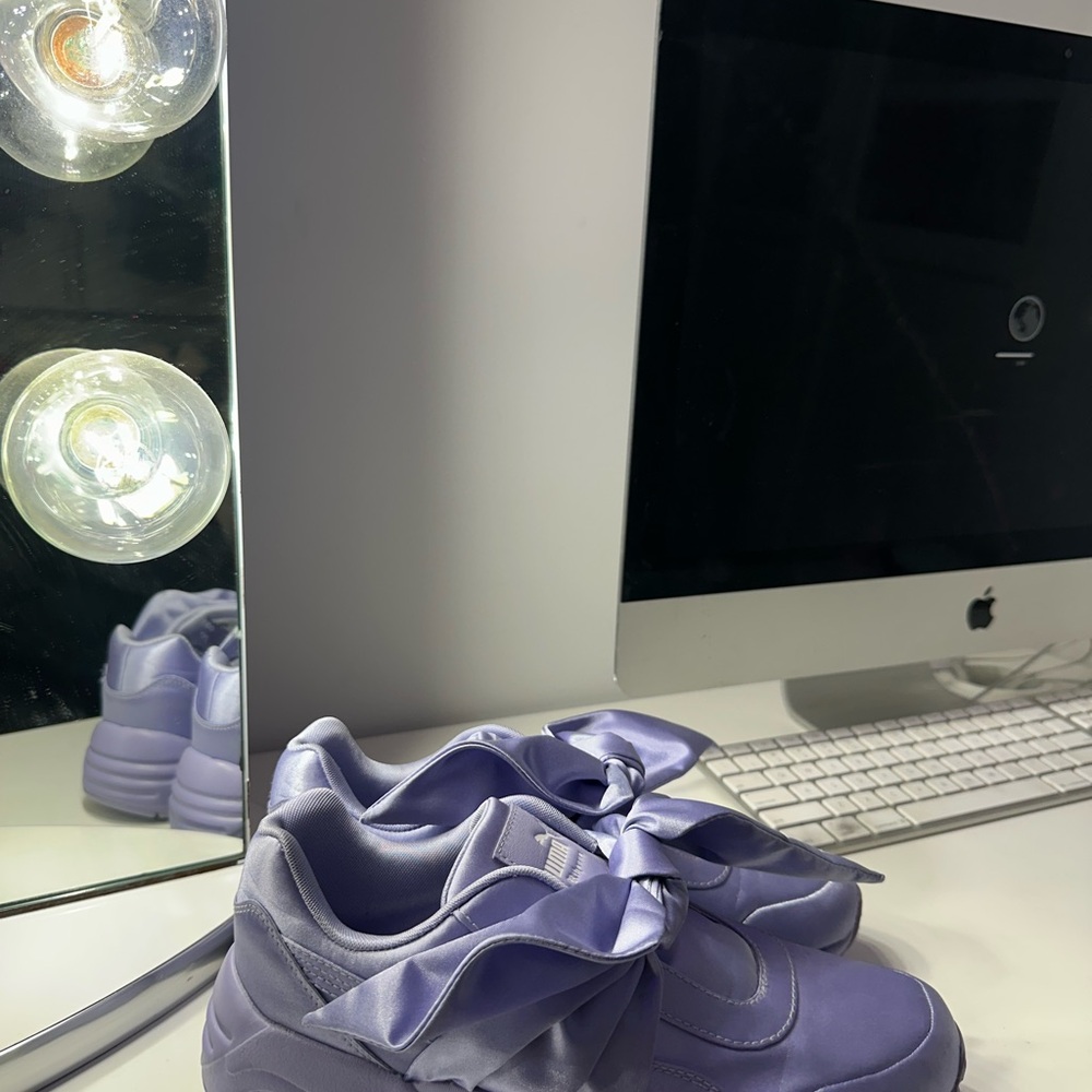 PUMA x FENTY by Rihanna stain bow lavender sneakers